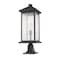 Z-Lite Portland 1 Light Outdoor Pier Mounted Fixture, Oil Rubbed Bronze And Clear Seedy 531PHBXLR-533PM-ORB - alternate 4